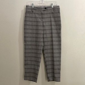 Calvin Klein Modern Fit Plaid Dress Pants - Black/White